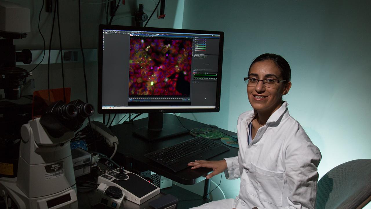 Biochemistry and molecular biology major Bita Shahrvini earned two college awards for her outstanding undergraduate research. David Slipher/UC Davis Biochemistry and molecular biology major Bita Shahrvini earned two college awards for her outstanding undergraduate research. David Slipher/UC Davis