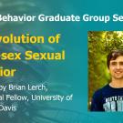 Blue graphic with seminar title, speaker name and title, and speaker photo