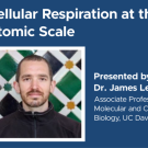 Blue graphic with seminar title and image of the presenter