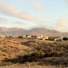 Photo of rural town in a dry, grassy area